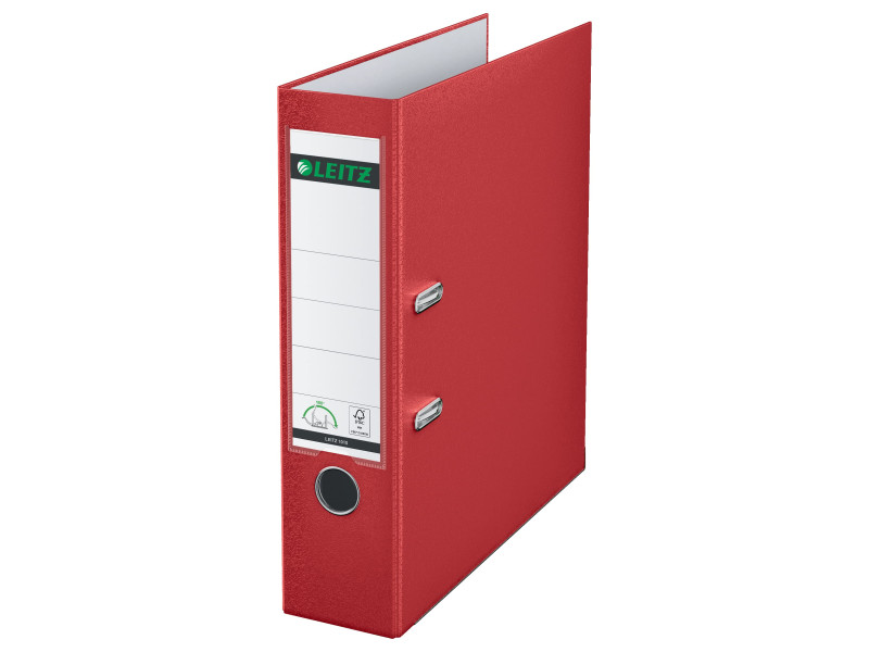 LEITZ Classeur à levier 180 degrés, format A4, 80 mm, rouge