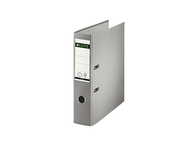 LEITZ Classeur plastique, 180 degrés, A4, 80 mm, gris