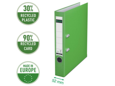 LEITZ Classeur à levier 180 degrés, A4, 52 mm, vert clair
