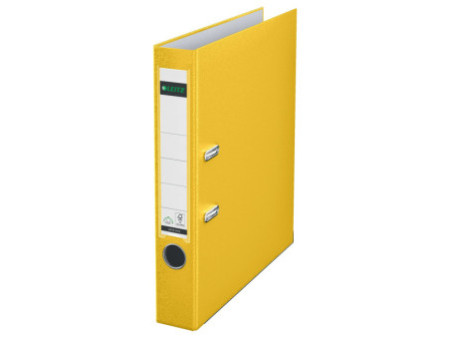 LEITZ Classeur à levier 180 degrés, format A4, 52 mm, jaune