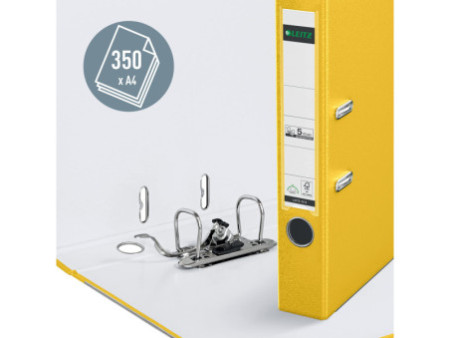 LEITZ Classeur à levier 180 degrés, format A4, 52 mm, jaune