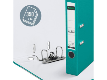 LEITZ Classeur à levier 180 degrés, A4, 52 mm, turquoise