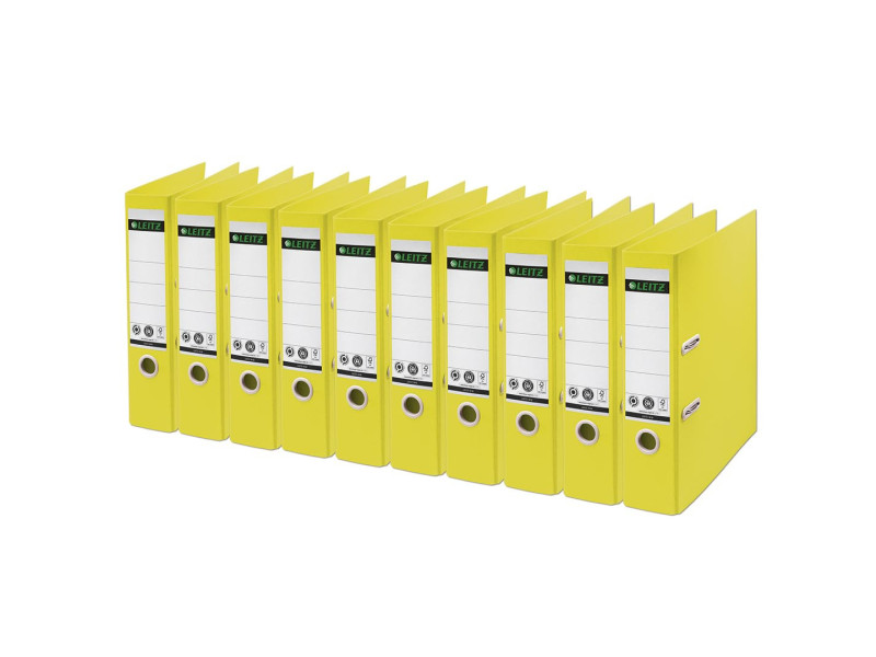 LEITZ Classeur Recycle, 180 degrés, 80 mm, jaune