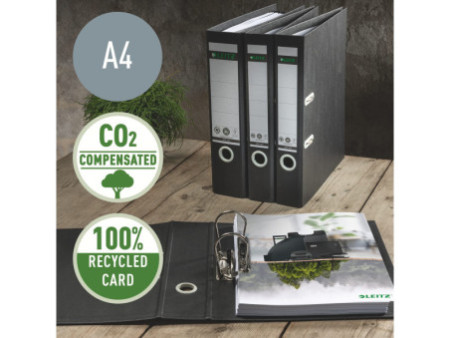 LEITZ Classeur Recycle, 180 degrés, 50 mm, noir