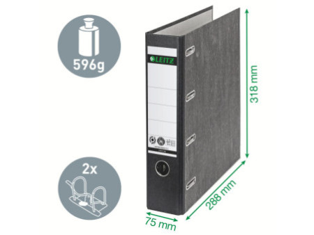 LEITZ Classeur à double mécanisme pour 2 x format A5 paysage
