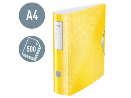 LEITZ Classeur Active WOW, 180 degrés, 80 mm, jaune