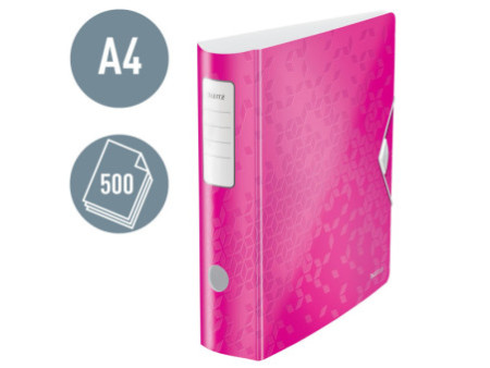 LEITZ Classeur Active WOW, 180 degrés, 80 mm, rose