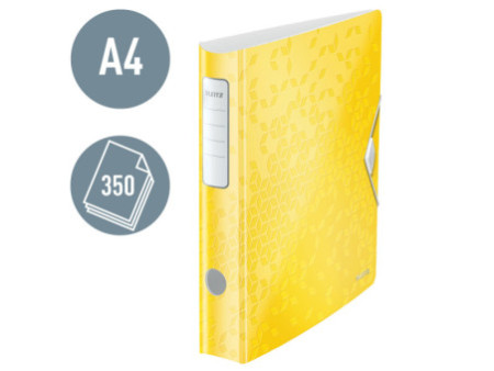 LEITZ Classeur Active WOW, 180 degrés, 60 mm, jaune