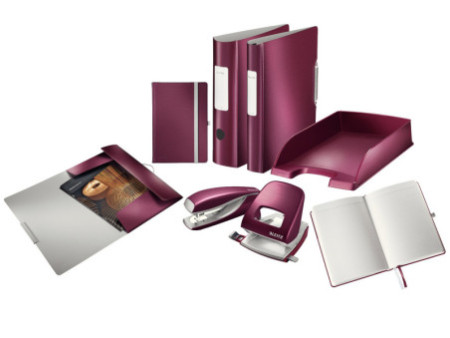 LEITZ Classeur Active Style, 180 degré, 80 mm, rouge grenat