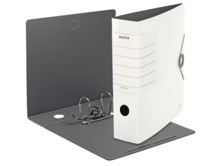 LEITZ Classeur Solide, 180 degrés, 82 mm, blanc