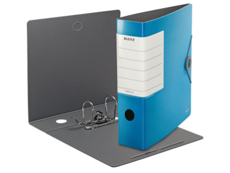 LEITZ Classeur Solide, 180 degrés, 82 mm, bleu clair