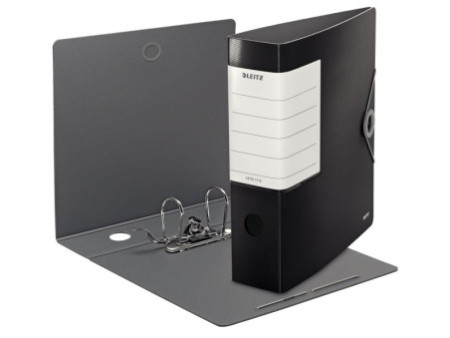 LEITZ Classeur Solide, 180 degrés, 82 mm, noir