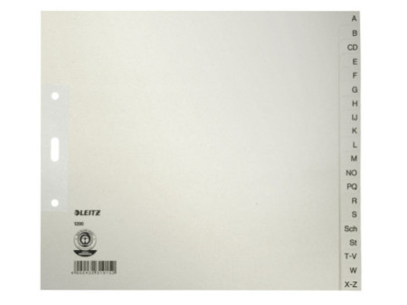 LEITZ Intercalaires en papier naturel, A-Z, A4+, mi-hauteur