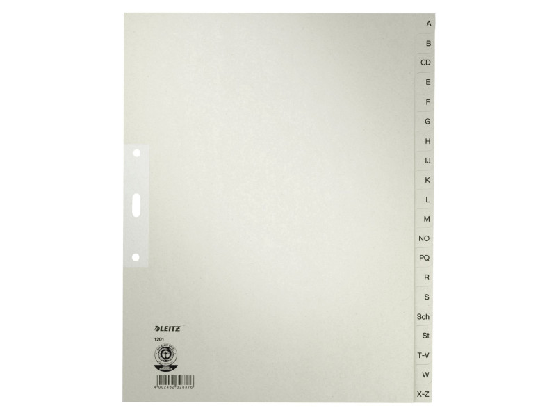 LEITZ Intercalaires en papier naturel, A-Z, A4 extra-large