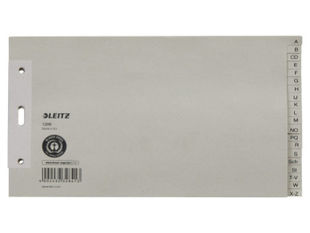 LEITZ Intercalaires en papier nature, A-Z, A5 paysage, 20