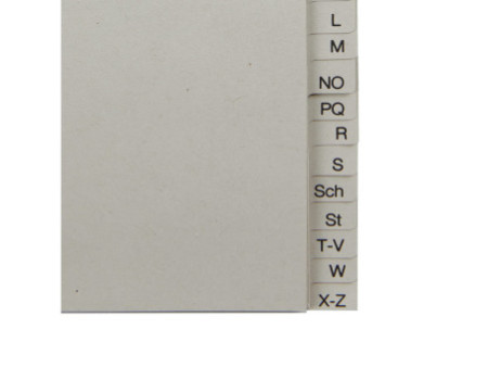 LEITZ Intercalaires en papier nature, A-Z, A5 paysage, 20