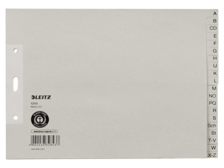 LEITZ Intercalaires en papier naturel, A-Z, A4+, mi-hauteur