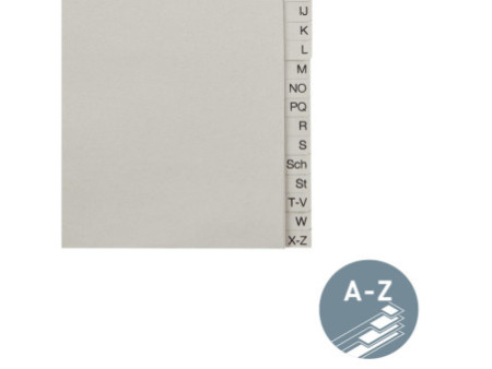 LEITZ Intercalaires en papier naturel, A-Z, A4+, mi-hauteur