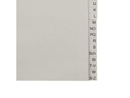 LEITZ Intercalaires en papier naturel, A-Z, A4+, mi-hauteur