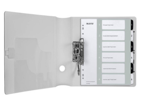 LEITZ Intercalaires en plastique WOW, numéroté, 1-6