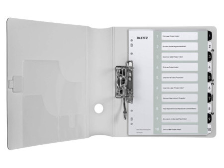 LEITZ Intercalaires en plastique WOW, numéroté, 1-10