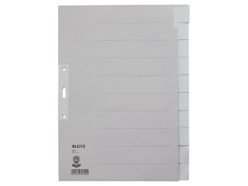 LEITZ Intercalaires en papier naturel, uni, A4 extra-large
