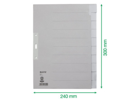 LEITZ Intercalaires en papier naturel, uni, A4 extra-large