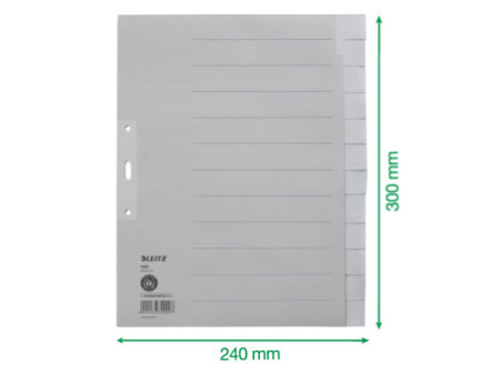 LEITZ Intercalaires en papier naturel, uni, A4 extra-large