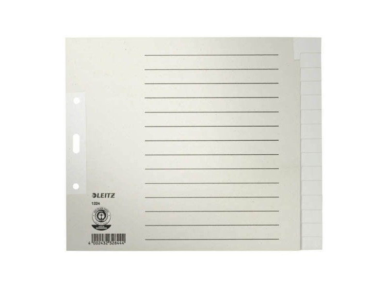 LEITZ Intercalaires en papier naturel, uni, A4 extra large
