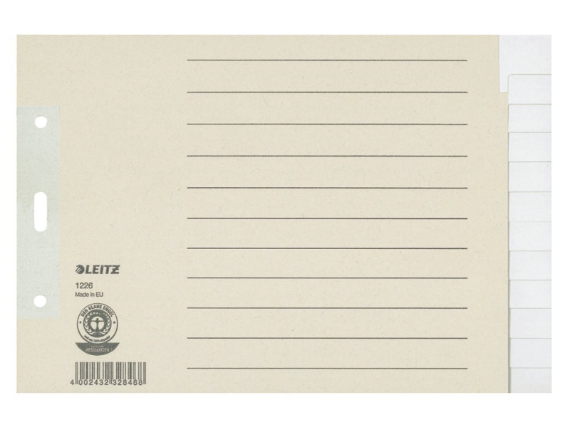 LEITZ Intercalaires en papier naturel, A5 paysage