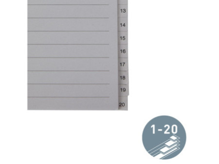LEITZ Intercalaires en papier naturel, numéroté, format A4