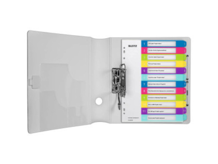 LEITZ Intercalaires en plastique WOW, numéroté, A4, 1-12