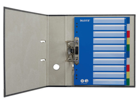 LEITZ Intercalaires en plastique, blanc, A4, 10 touches