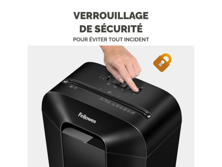 Fellowes Destructeur de documents Powershred LX50, noir