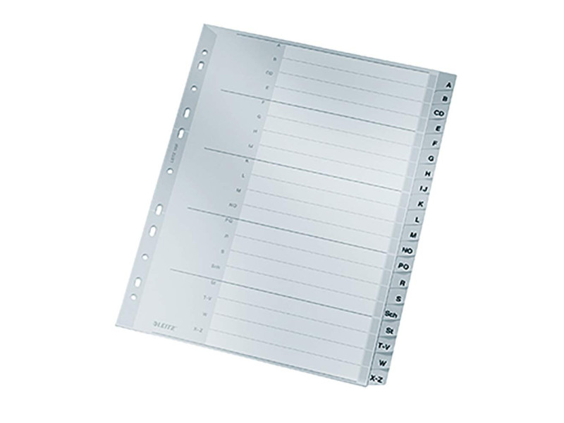 LEITZ Intercalaires en plastique, A-Z, format A4 extra large