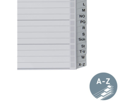 LEITZ Intercalaires en plastique, A-Z, format extra large