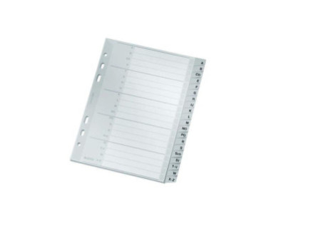 LEITZ Intercalaires en plastique, A-Z, A5, PP, 20 touches
