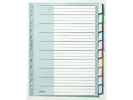 LEITZ intercalaire en plastique, blanc, A4 extra large,