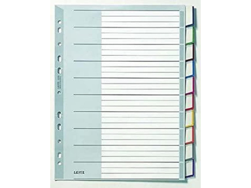 LEITZ intercalaire en plastique, blanc, A4 extra large,