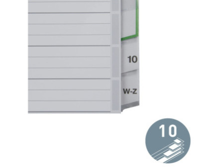 LEITZ intercalaire en plastique, blanc, A4 extra large,