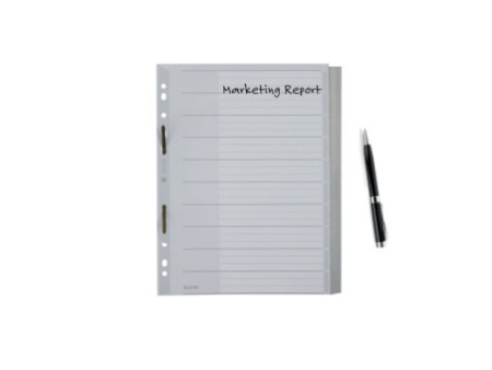 LEITZ intercalaire en plastique, blanc, A4 extra large,