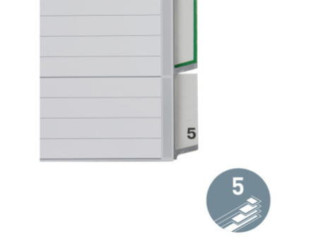 LEITZ intercalaire en plastique, blanc, A4 extra large,