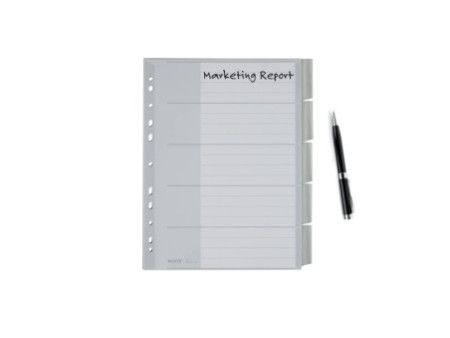 LEITZ intercalaire en plastique, blanc, A4 extra large,