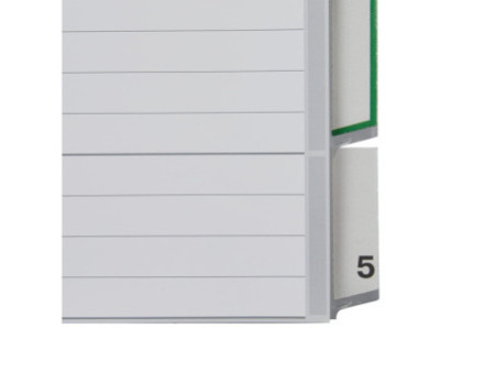 LEITZ intercalaire en plastique, blanc, A4 extra large,