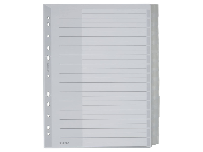 LEITZ intercalaire en plastique, blanc, A4 extra large,