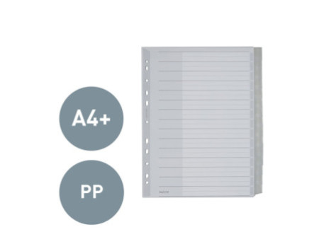 LEITZ intercalaire en plastique, blanc, A4 extra large,