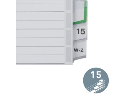 LEITZ intercalaire en plastique, blanc, A4 extra large,