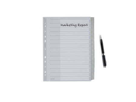 LEITZ intercalaire en plastique, blanc, A4 extra large,