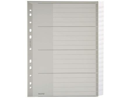 LEITZ intercalaire en plastique, blanc, A4 extra large,