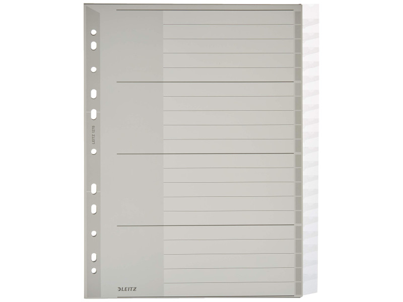 LEITZ intercalaire en plastique, blanc, A4 extra large,